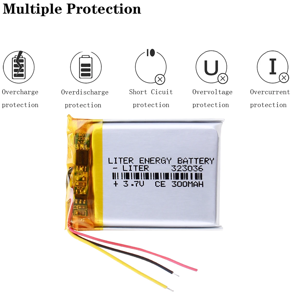 3 linie 3,7 V 300 mAh 323036 Baterie litowo-polimerowe P Oryginalna bateria do telefonu komórkowego MP3 MP4 MP5