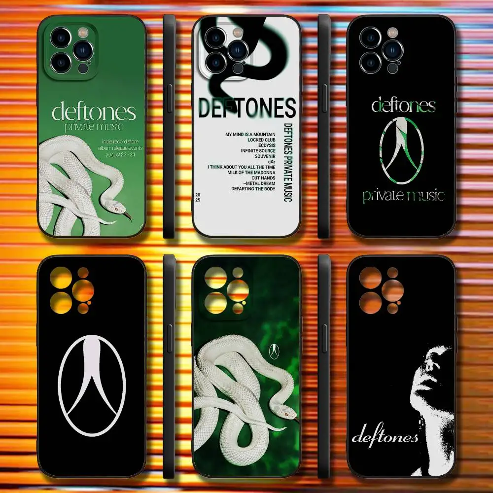 

Private Music D-Deftones Phone Case For iPhone 16,15,14,13,12,11,Pro,Max,Plus,X,XS,SE4,E,Mini,Soft Black Case