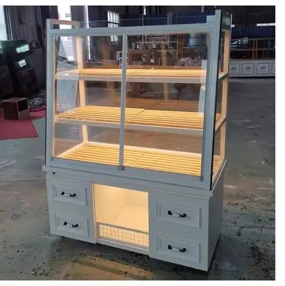 Bread cabinet side cabinet display cabinet surface bag shelf Bakery shelves commercial multi-layer glass island cabinet