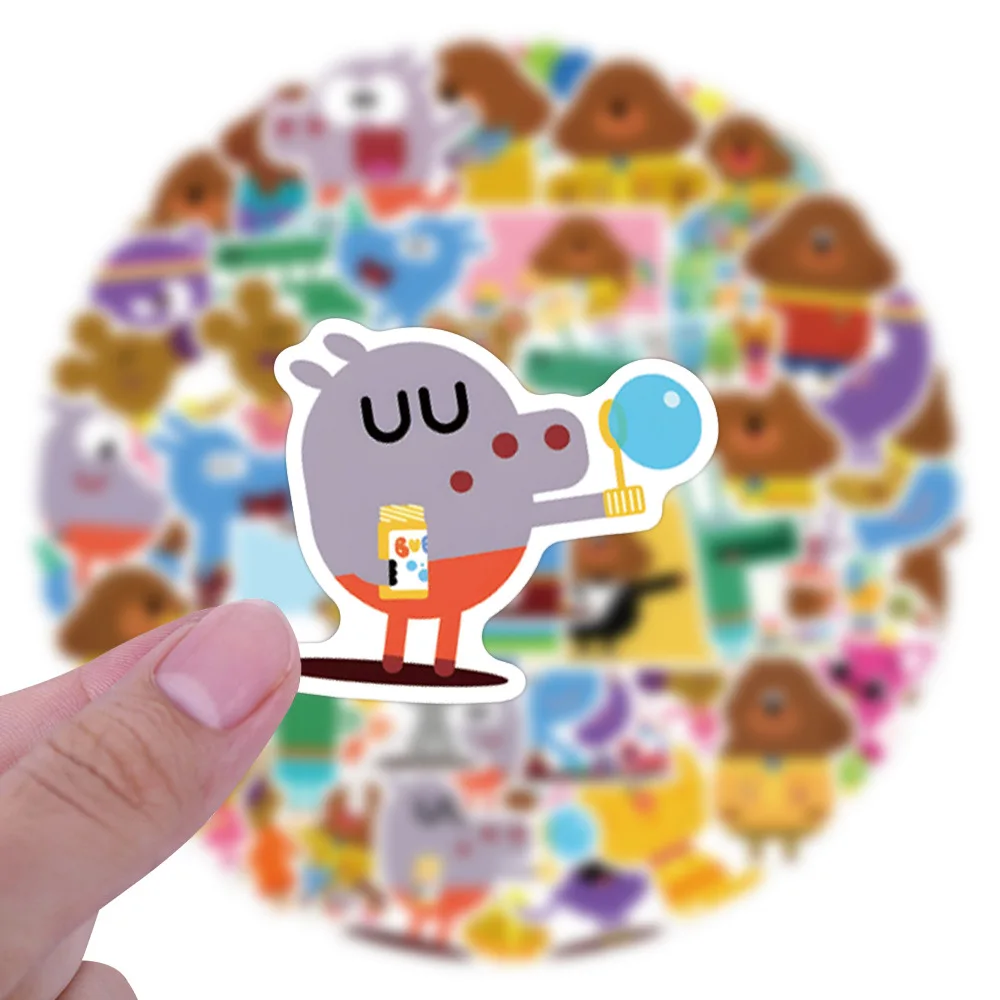 10/55PCS 재미 있은 애니메이션 낙서 스티커 헤이 Duggee 만화 장식 DIY 장난감 냉장고 노트북 기타 자동차 자전거 스케이트 보드 데칼
