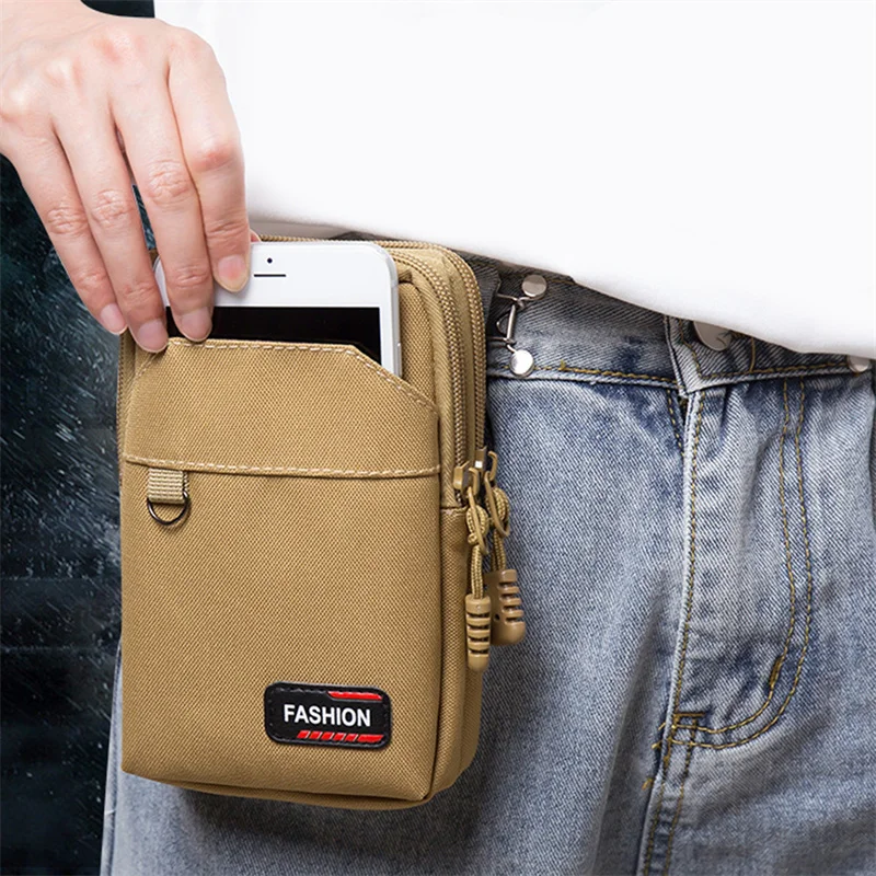 Nylon Bag Outdoor Molle Waist Fanny Pack Men Phone Pouch Camping Hunting Waist Bag Gear Purses