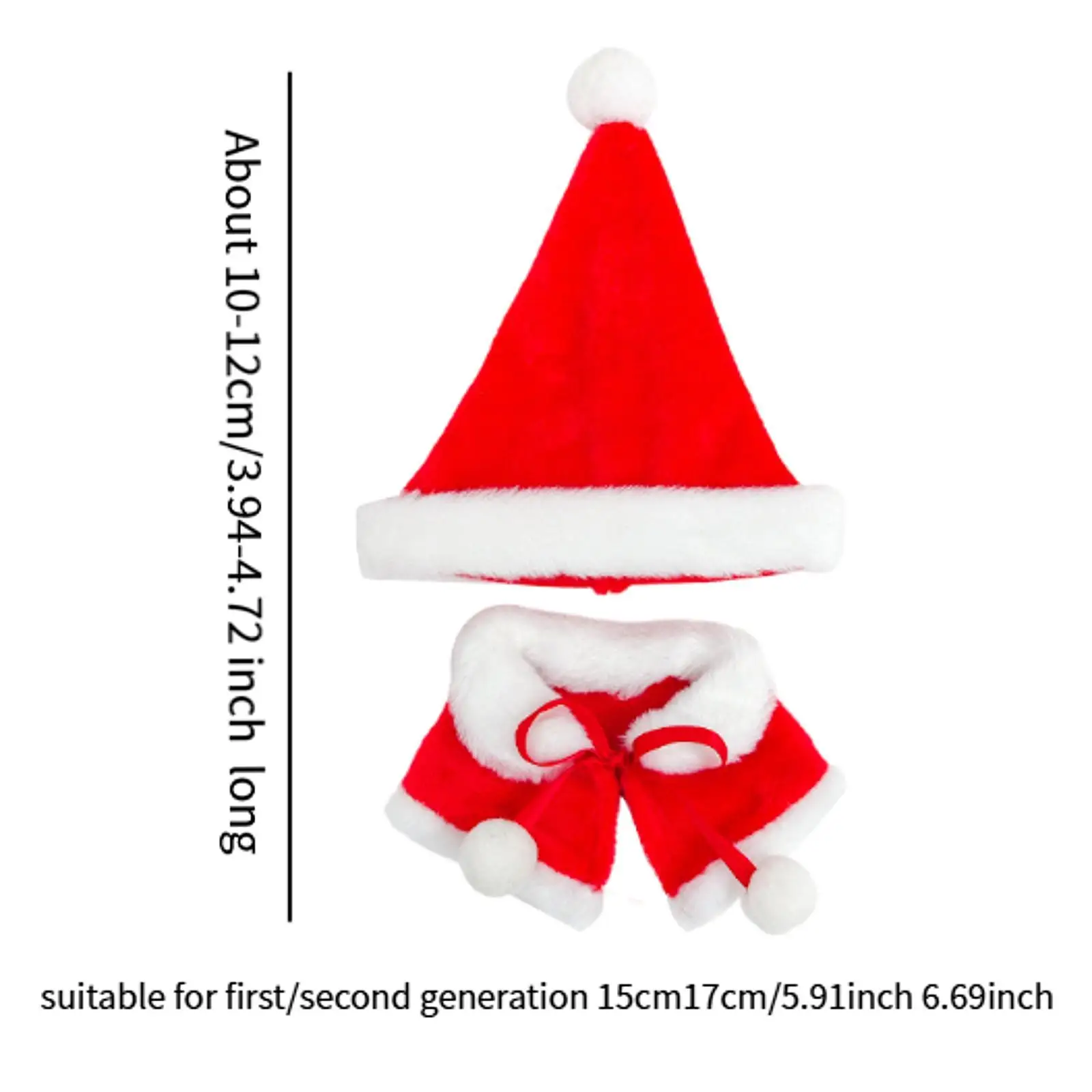 Vestiti per bambole da 15 cm 17 cm Vestiti per bambole in peluche Abiti comodi alla moda per Natale