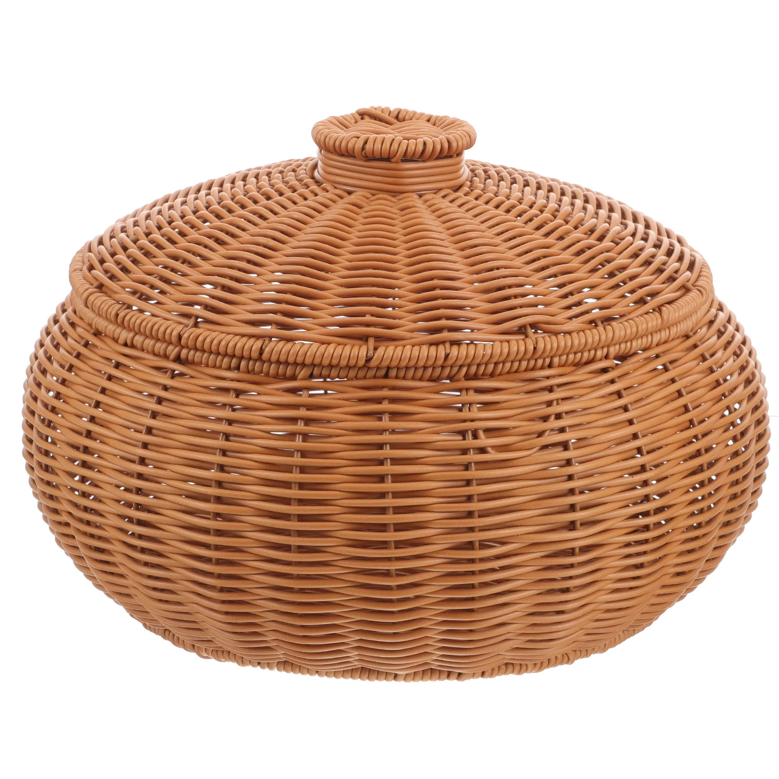 

Fruit With Woven Desktop Storage For Fruit Storage Basket Bread For Kitchen Food Woven Basket With Lid Organizer