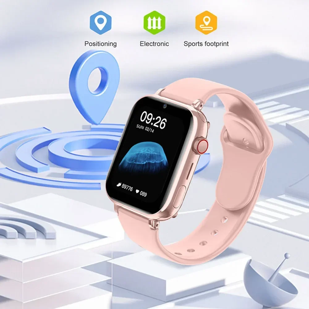 เด็กใหม่ 4G สมาร์ทวอท์ช SOS GPS Location Tracker ซิมการ์ดวิดีโอ WiFi Chat กล้องไฟฉายกันน้ํา Smartwatch เด็ก