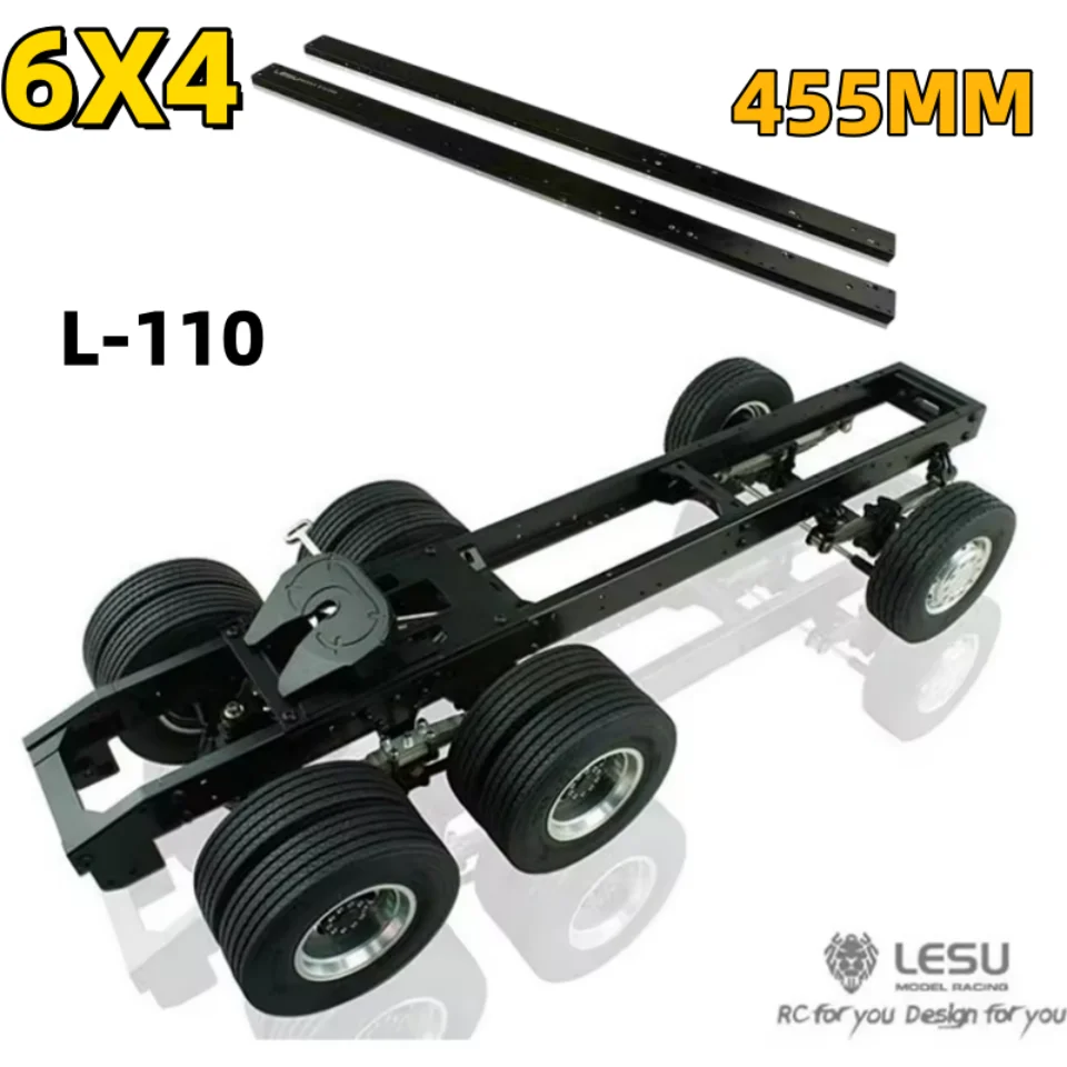 LESU L-110 für 1/14 Traktor-LKW, universell, DIY-modifiziert, 6X4, dreiachsiger Träger, Tamiya RC Truck Modell, Metallteile-Upgrade