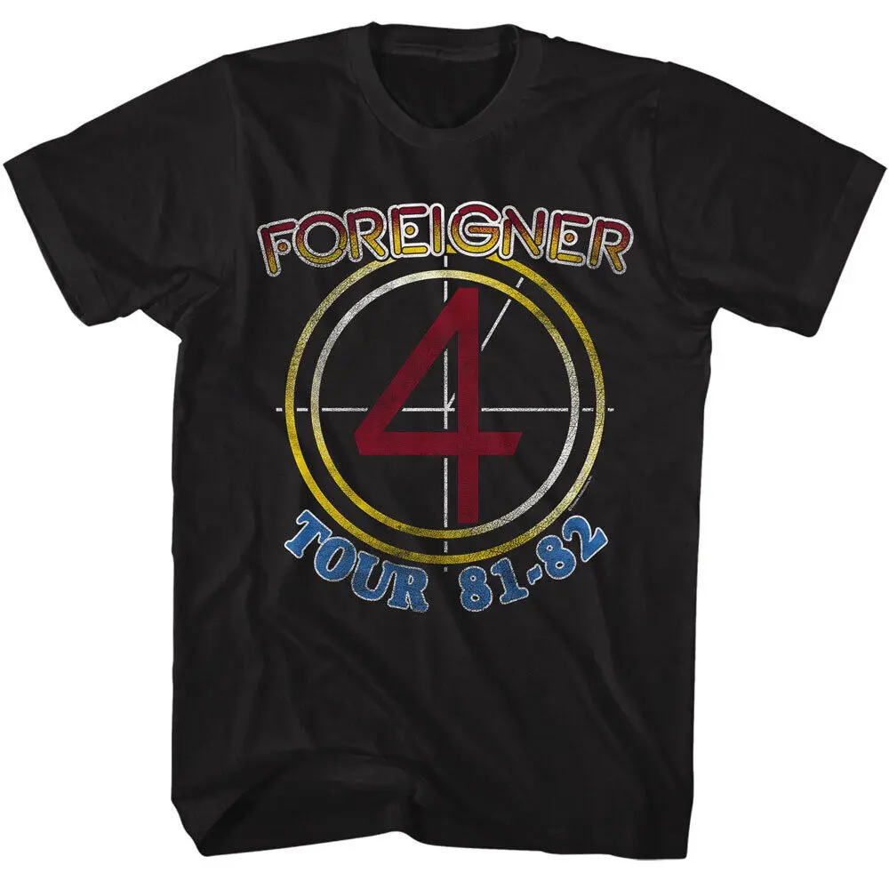 Foreigner 4 Tour 81 82 Crosshairs Men's T Shirt Rock Band Music Merch