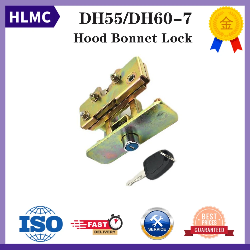 

Excavator Accessories DH55 DH60-7 DH80-7 Engine Hood Bonnet Lock For Doosan Excavator