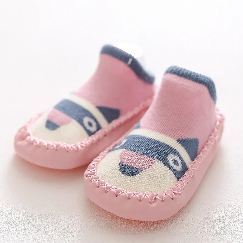 New Baby Cartoon Non-slip Soft-soled Shoe Socks First Walker Prewalker Slipper Socks Boots Crib Shoes for Newborn Infant Toddler