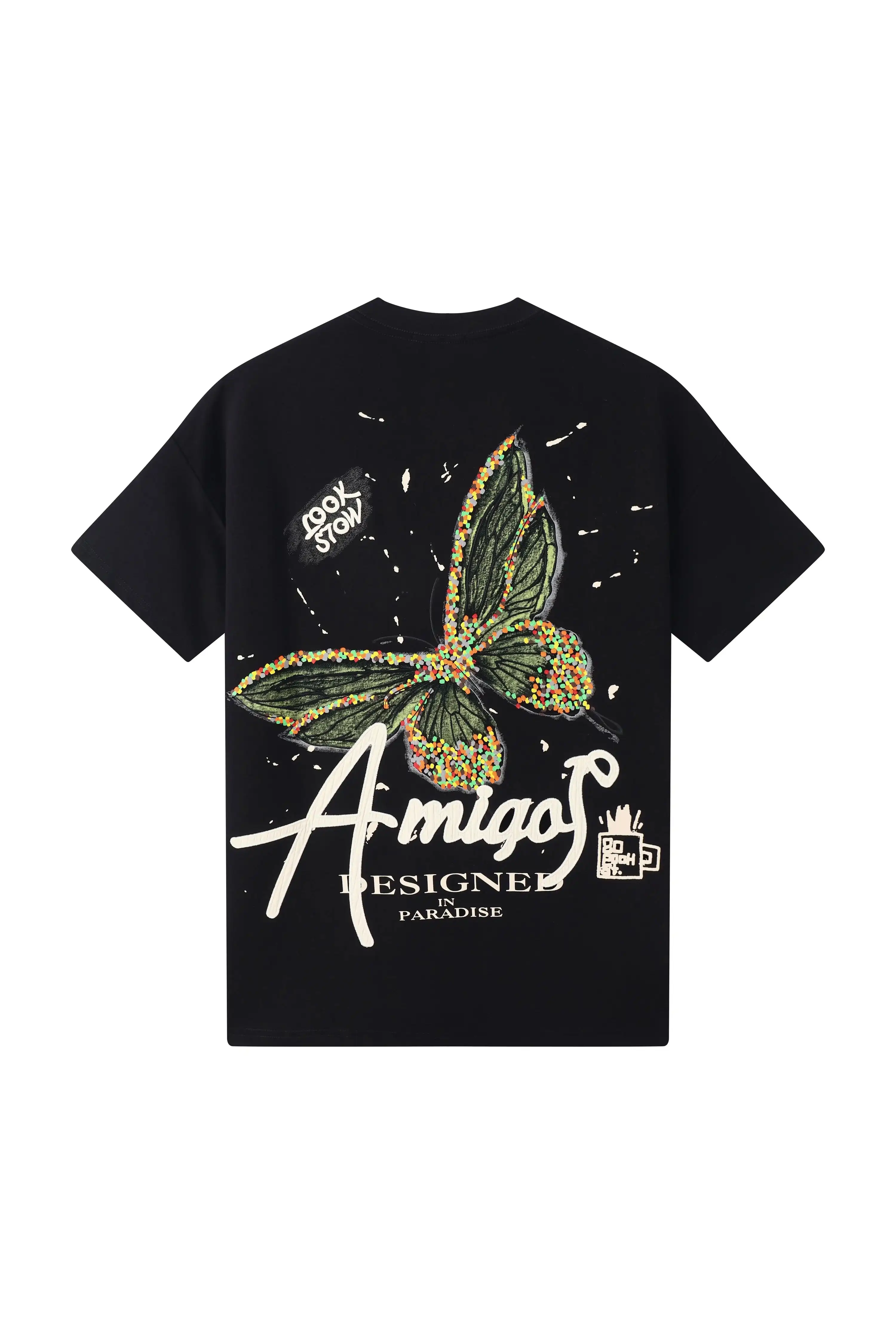 

Butterfly Brand Letter Pattern Printed T-shirts, Summer Luxury Brand Pure Cotton Men's and Women's T-shirts, Short Sleeves