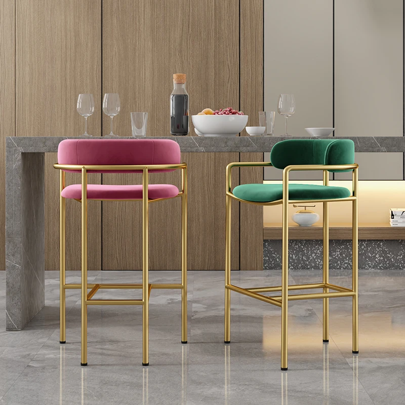 Silla de Metal para balcón, mueble de comedor minimalista con diseño de lujo, con acento, ideal para sala de estar y dormitorio al aire libre, Banqueta de Camping