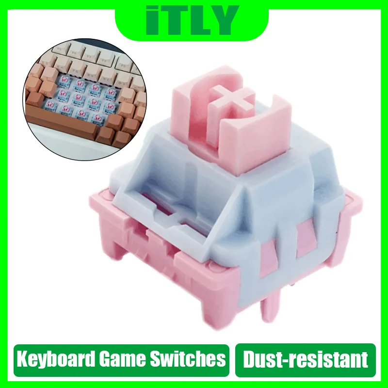 

Dust-resistant Sunlit Pink Switch Light Pressure 5 Pins Fine lubrication Mechanical Keyboard Linear Switches