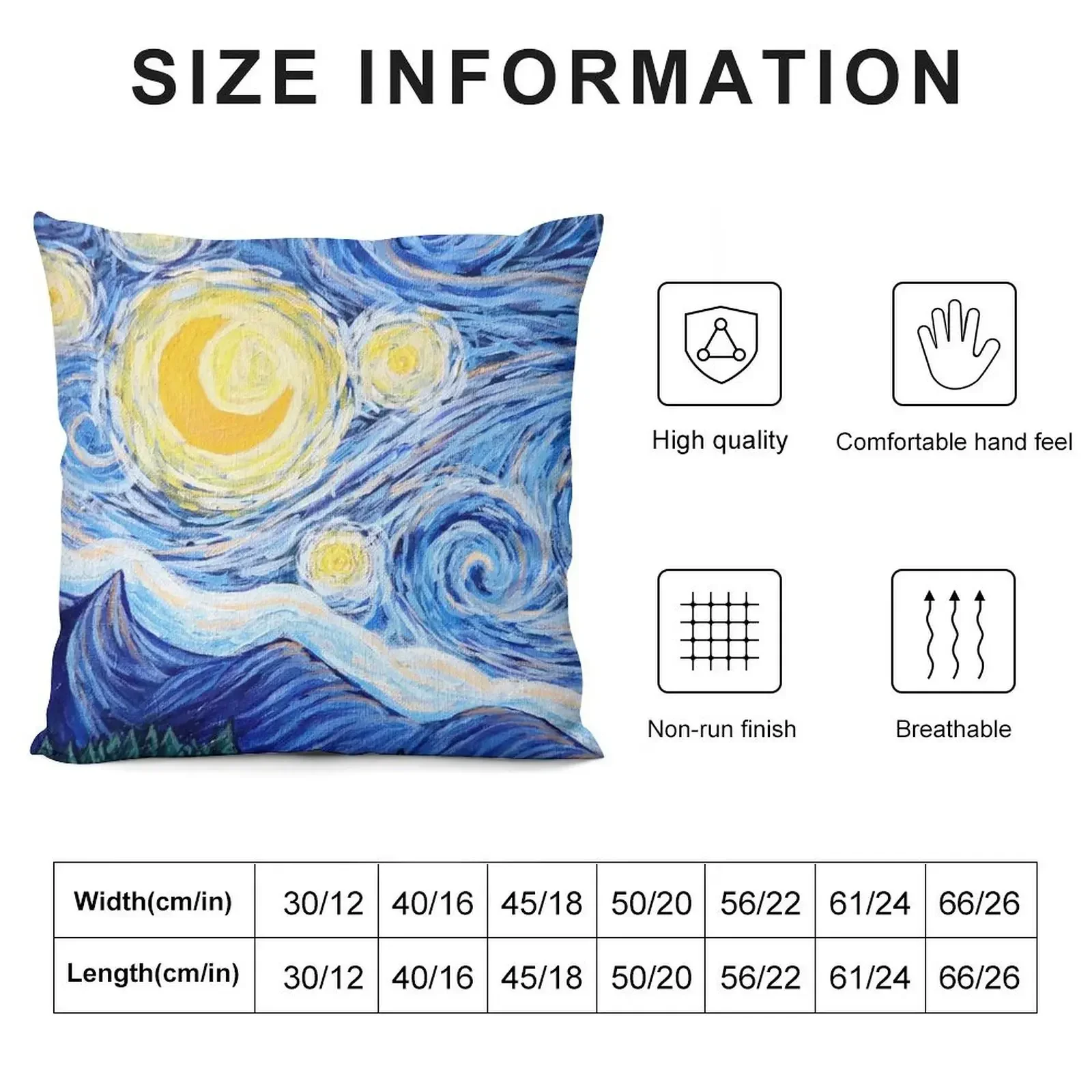 Windy Night by the Cliffside Throw Pillow Embroidered Cushion Cover luxury decor Decorative Sofa Cushion pillow