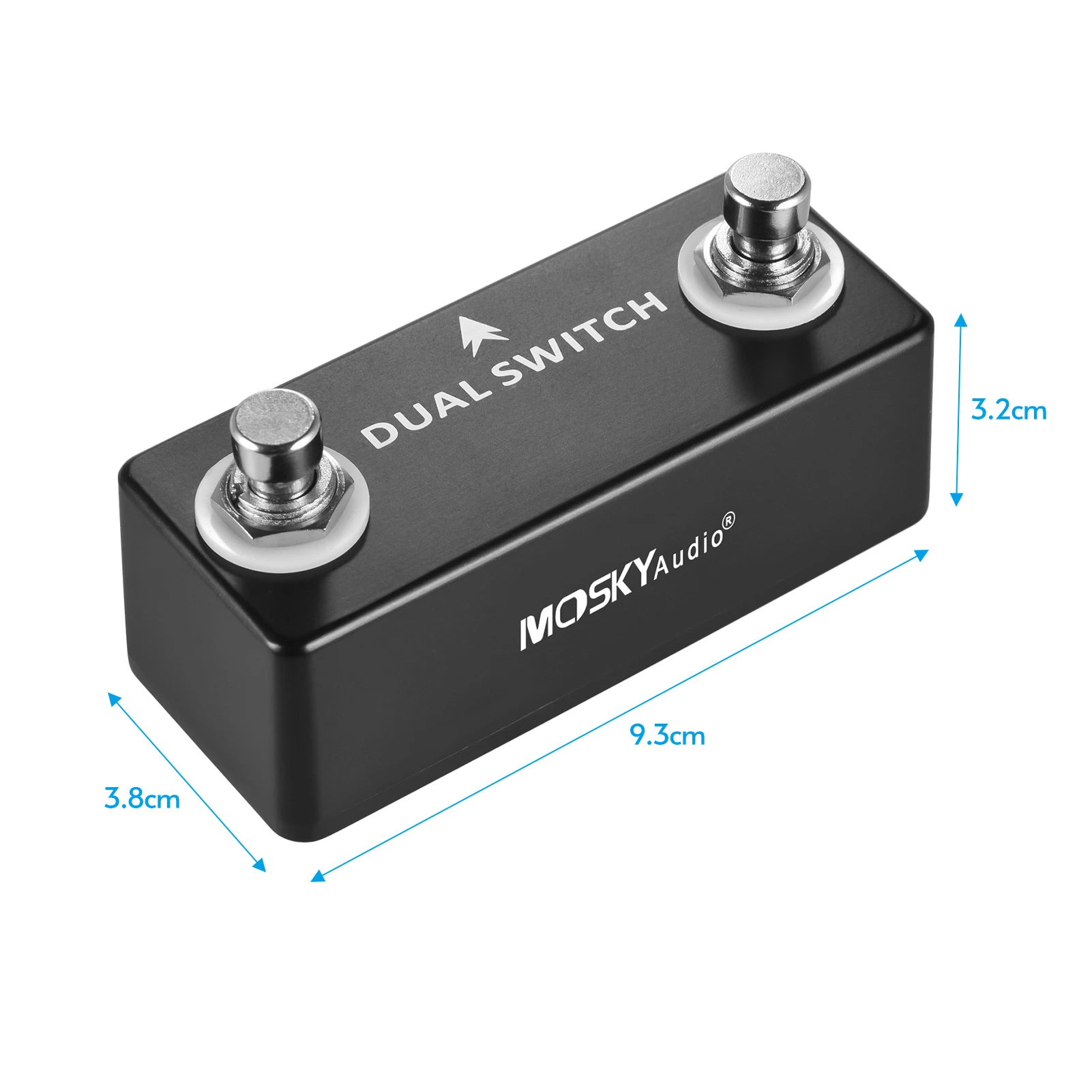 MOSKYAudio DUAL SWITCH Dual Footswitch Foot Switch Pedal Full Metal Shell