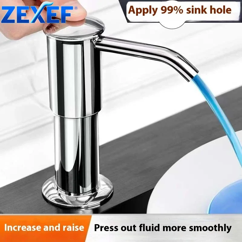 ZEXEF Dispenser Hand Cleaner Soap for Sink Accessories Kitchen Detergent Liquid Pump Tool Pressure Alcohol Bottle Articles