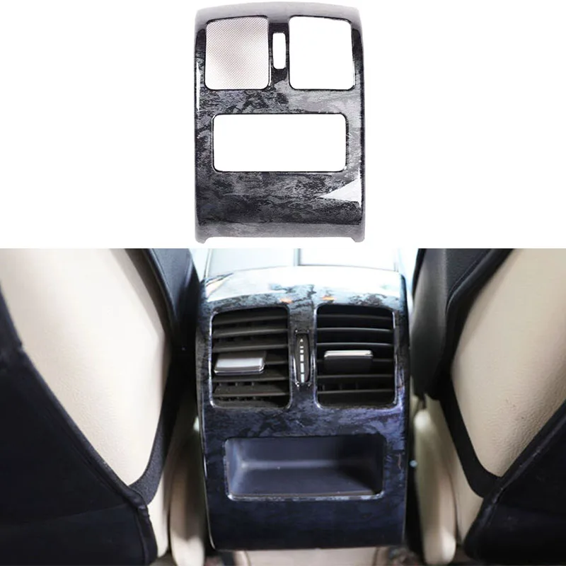 For Mercedes Benz GLK 2013-2015 Black Wooden Color Interior Gear Panel Dashboard Air Vent Cover Car Styling Accessories image 6