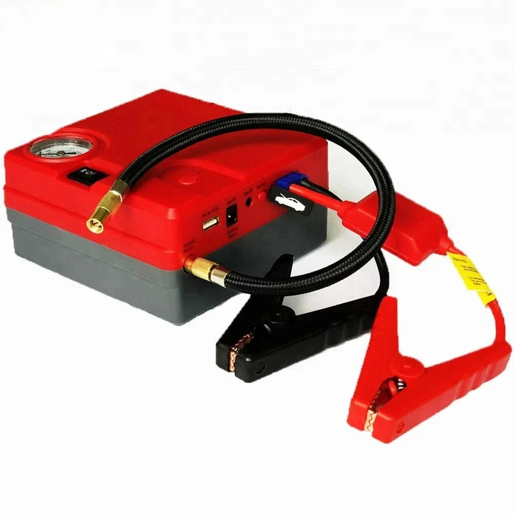 Car Emergency Tools Battery Jumper Cables 14000mAh Car Jump Starter with tyre inflator