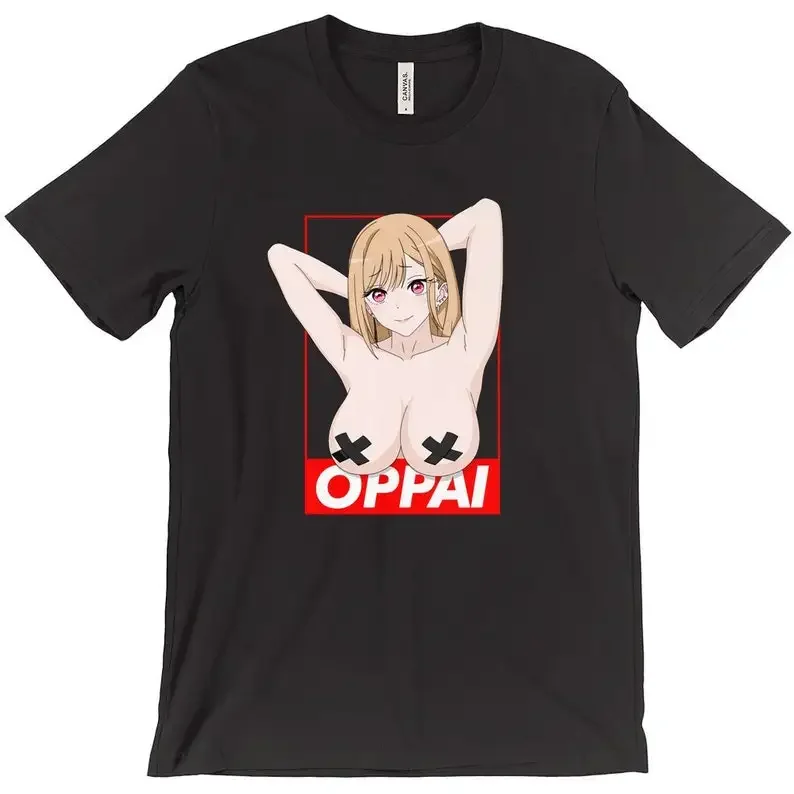 Anime girl Marin Oppai Ecchi, Sexy, Lewd, Fetish T-Shirts