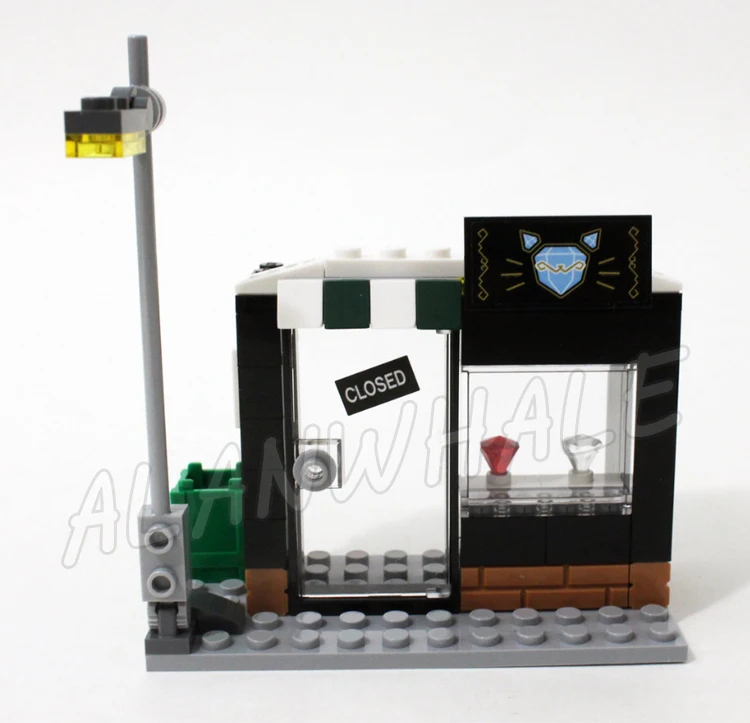 156 Piezas Super Fighter Cat Girl Catcycle Chase Batcycle Joyería Tienda de Lámparas 10627 Bloques de Construcción Juguetes Compatibles con el Modelo