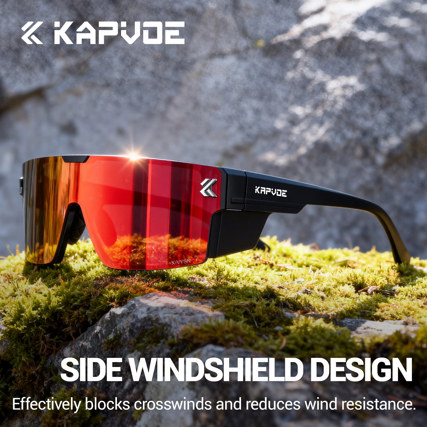 KAPVOE Magnetische Polarisierte Bergsteigerbrille Outdoor-Radsport-Wanderbrille UV-Schutz-Brille Angeln-Fahrbrille