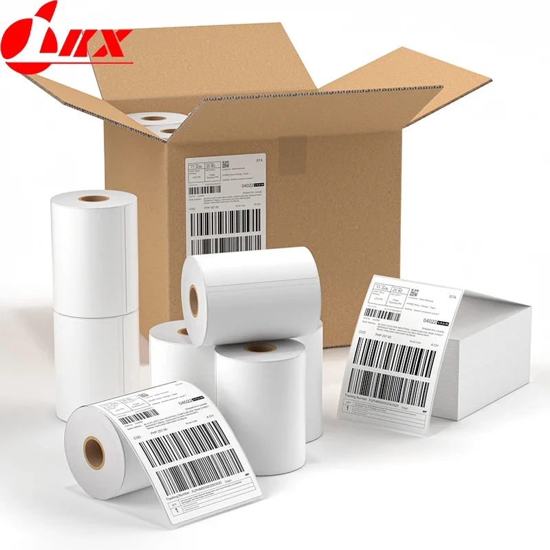 LKX 4x6 Inch thermal sticke Label Printer Shipping Labels All-Purpose Sticker Self-adhesive Waterproof Oil-Proof For 241BT