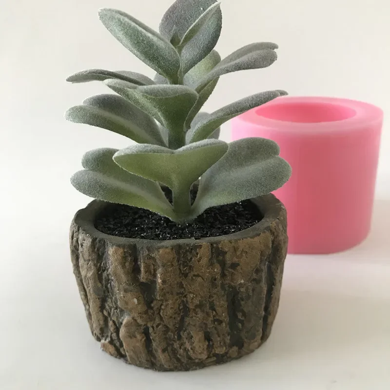 Small Round Cement Planter Maker Silicone Plaster Flower Pot Molds DIY Cactus Vase Making Mould