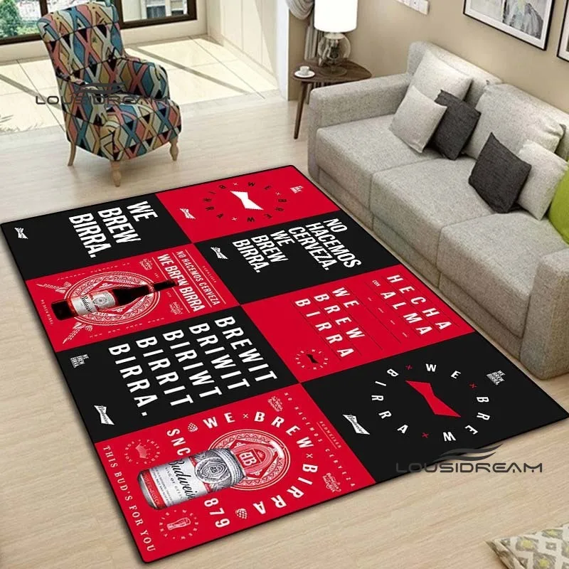 Classic Budweiser Beer carpet and rug modern bar living room bedroom Large area soft carpet study porch bedside non-slip mat