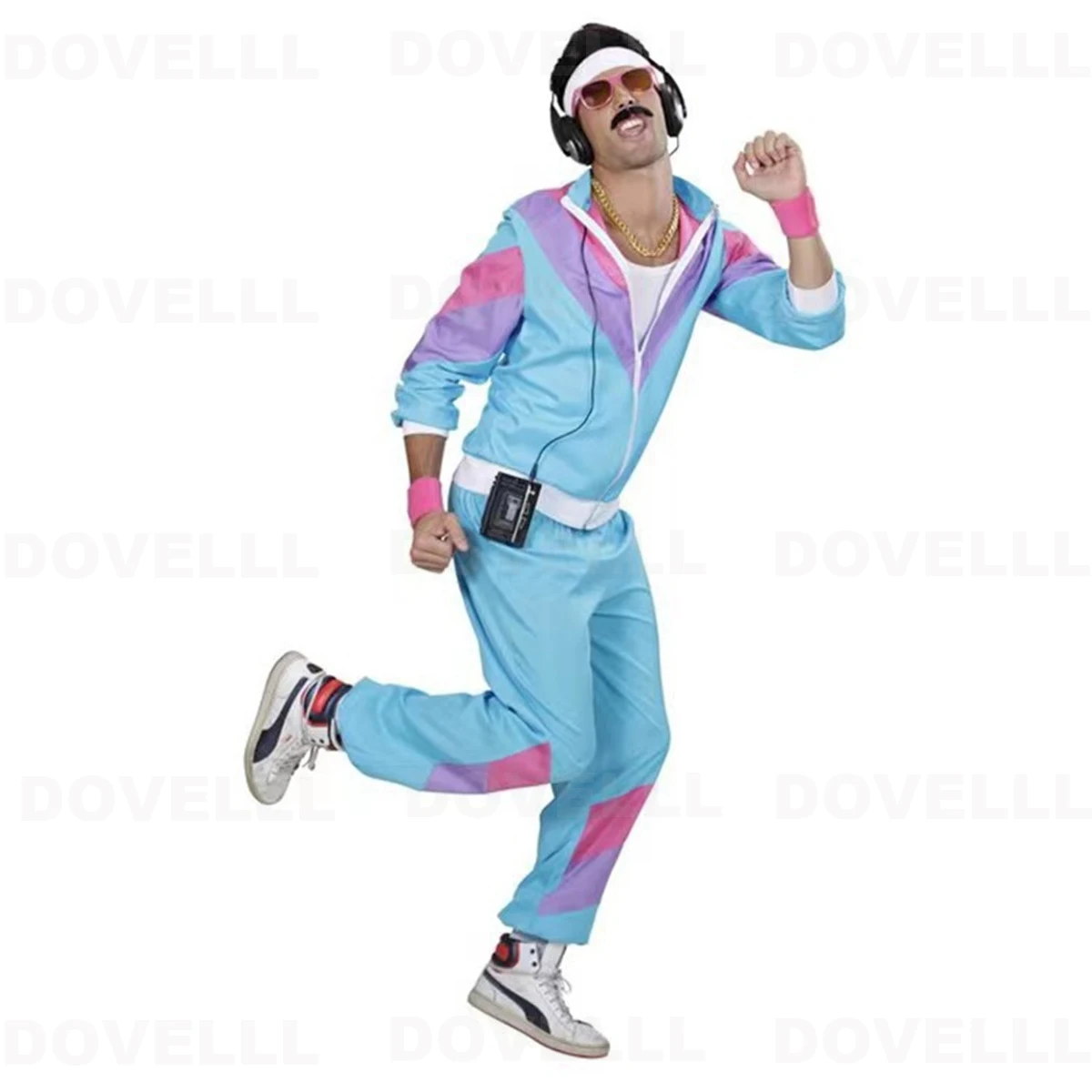 Men\'s 80s Shell Suit Fancy Dress Costume, Premium 80s Assi Tracksuit, Available Carnival Valentine\'s Day Halloween Easter Costu