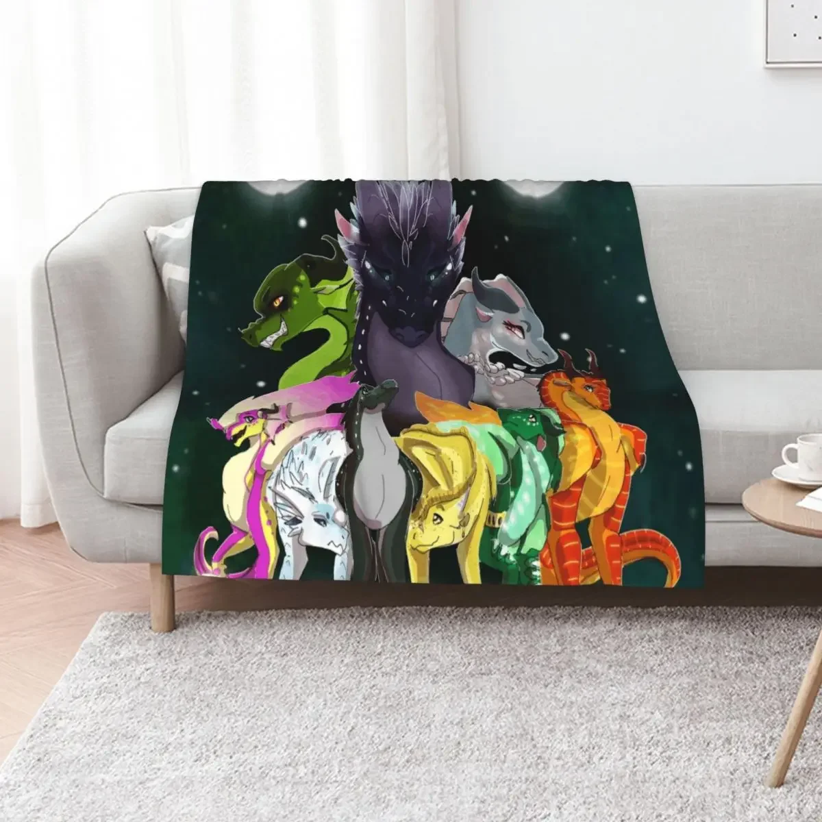 

Wings of Fire Throw Blanket Personalized Gift Hair Furry Luxury Designer Blankets