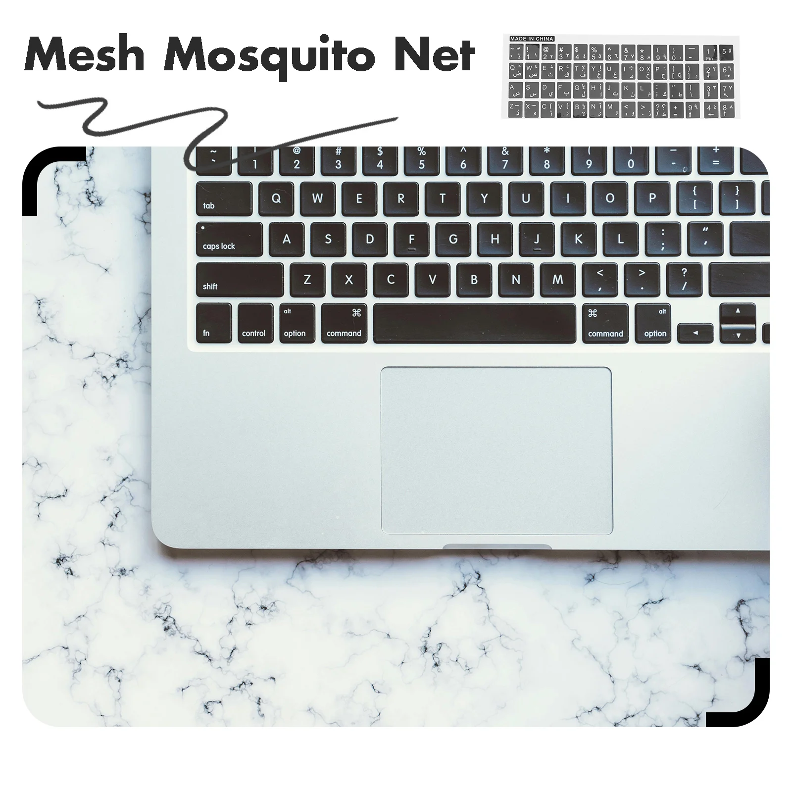 

Arabic Keyboard Stickers Durable Pvc Self-Adhesive Replacement Letters For Computer Desktop Universal Layout