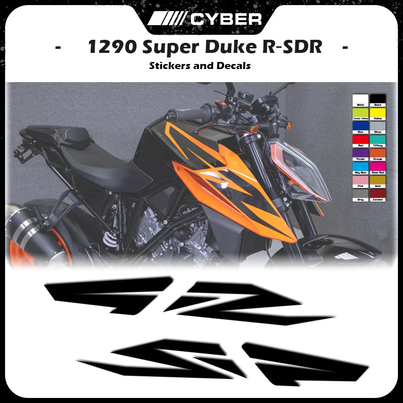 

Hollow-Out Motorcycle Stickers For KTM 1290 Super Duke R 2017-2019 | OEM Replica + Custom Colors Fairing Shell Sticker Decal