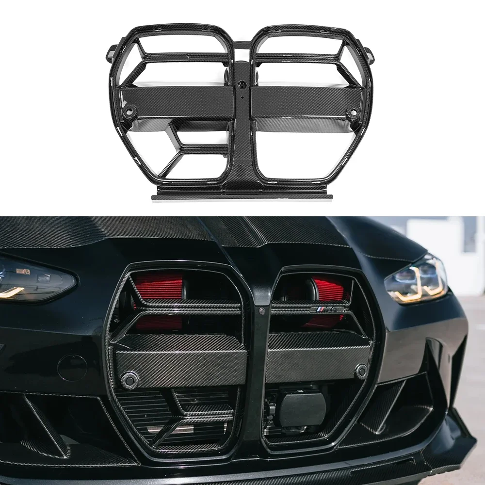 New！ For BMW M3 M4 G80 G81 G82 G83 2021-2025 Racing With ACC Grills CSL Style Real Dry Carbon Fibre Centre Grille