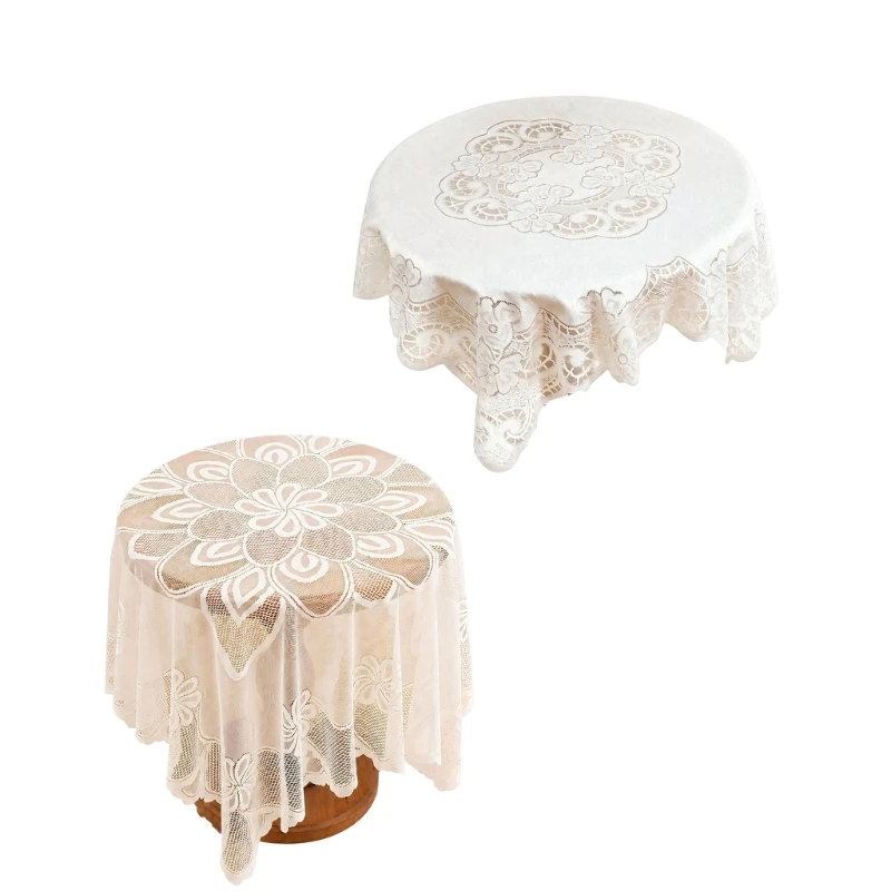 Polyester-Tischdecke mit Blumenmuster für Haushaltstischplatte 3XUF – Detail 1