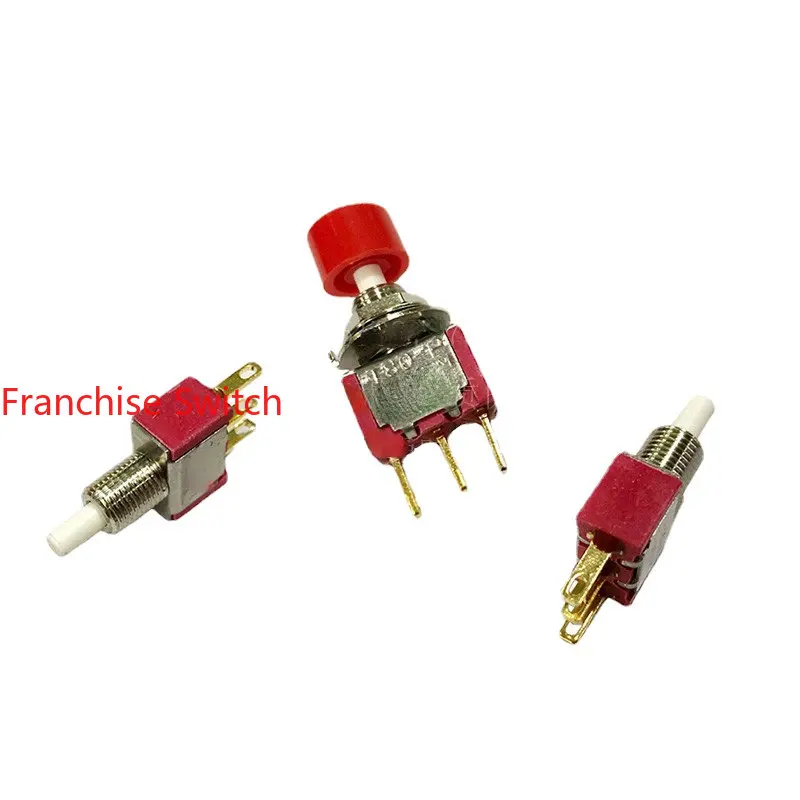 10PCS Key Switch T80-P P8701-FBR-E 3-pin Self Reset Button