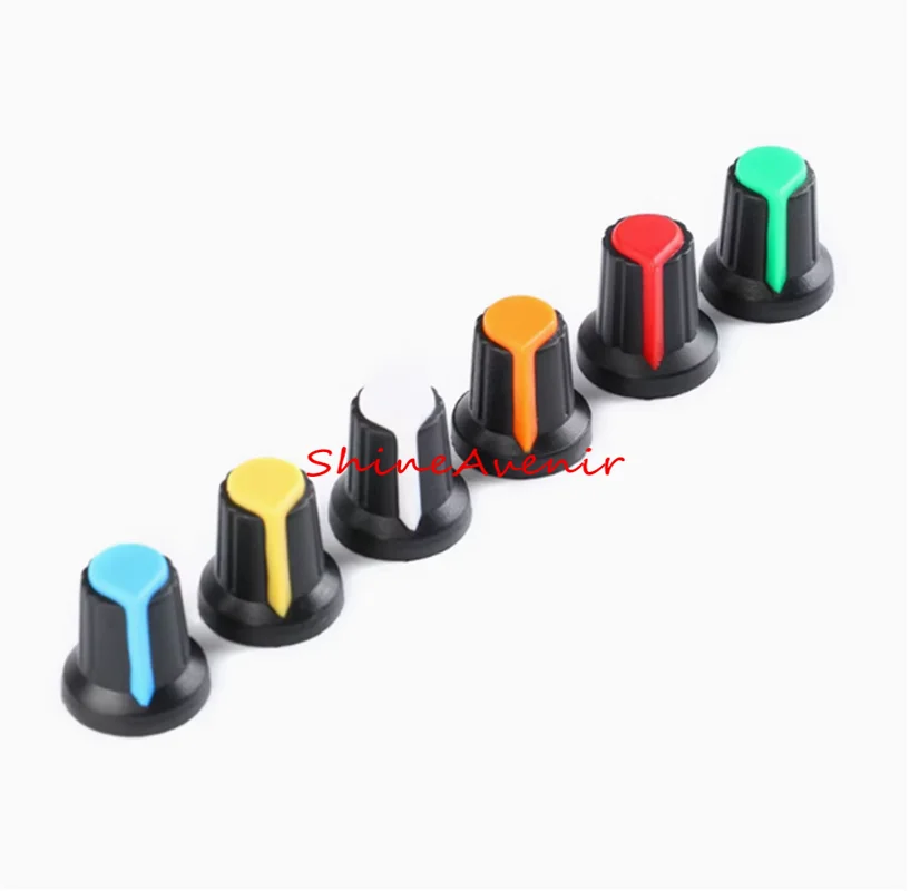 5PCS WH148 knob plastic knob plum flower handle 15X17mm AG2 potentiometer amplifier knob hijau/biru/merah/putih/oranye/kuning