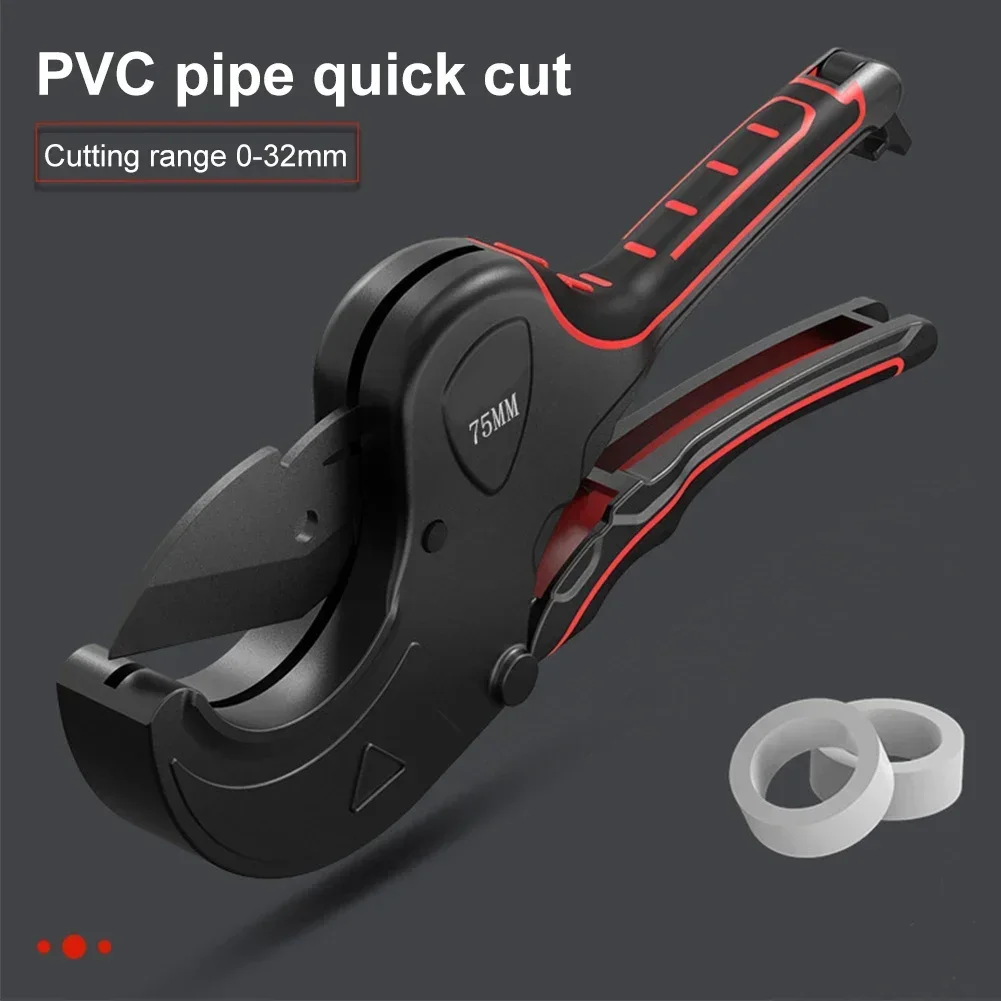 Pipe Cutter 32-75MM Pipe Cutting Scissors Ratchet Cutter Tube Hose Plastic Pipes PVC/PPR Plumbing Manual Cutters Hand Tools