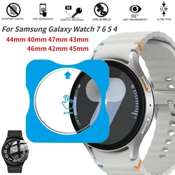 Tempered Glass Film For Samsung Galaxy Watch 7 6 5 4 44mm 40mm 5 pro 45mm/6 Classic 47mm 43mm One-Click Install Protective shell