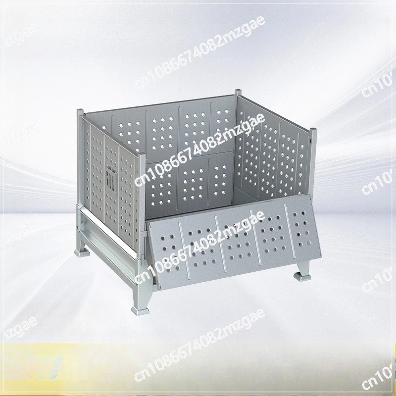 New Folding Turnover Box Logistics Express Mobile Storage Cage Movable Folding Iron Frame
