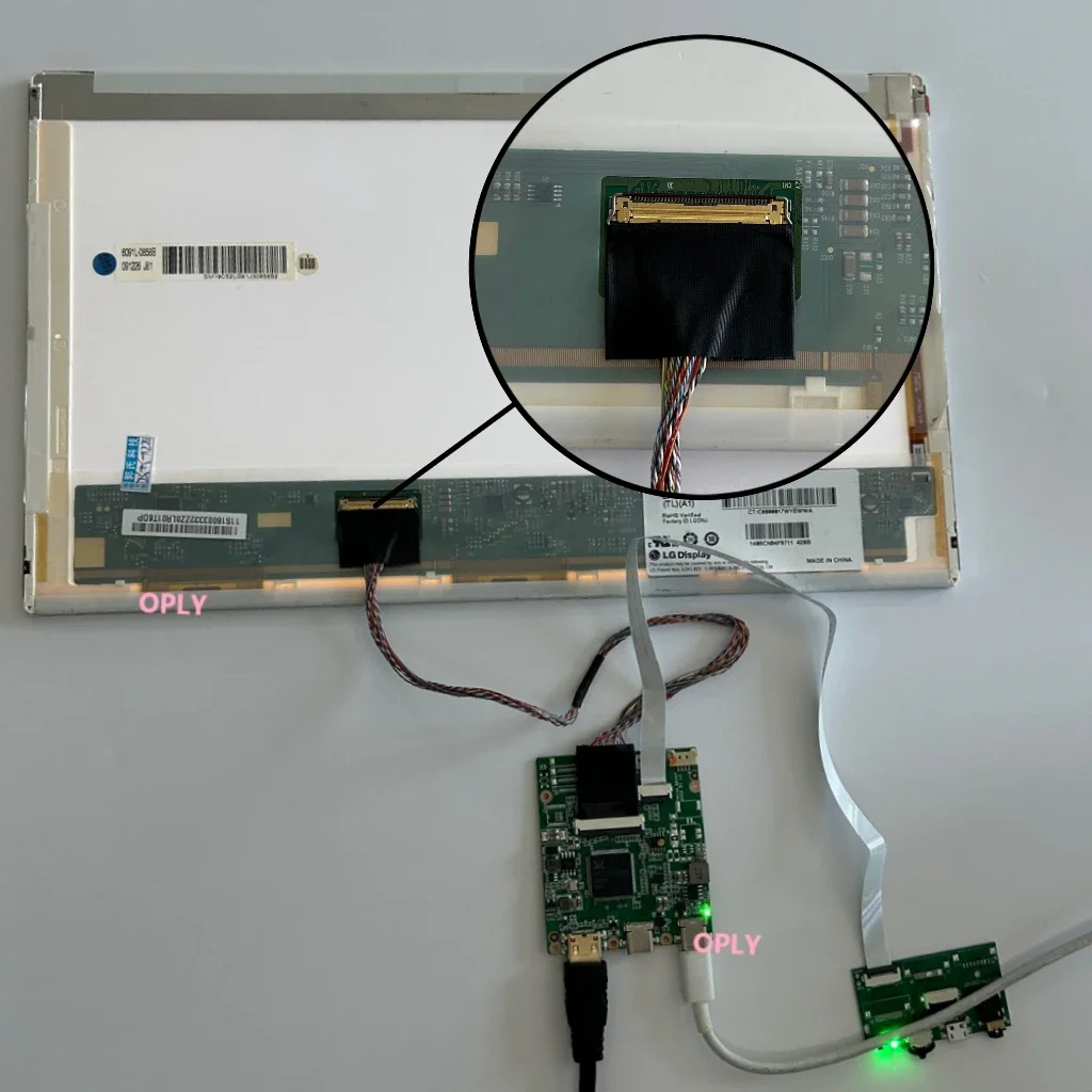 لوحة تحكم 40pin شاشة LCD LED عدة ل B125XW01 LP125WH2 12.5 "1366X768 LVDS 2 TYPE-C MINI HDMI-متوافق