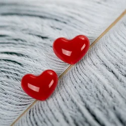 Pendientes de tuerca en forma de corazón de amor de cerámica exquisita, Multicolor, Pin de Metal antialérgico, moda # LY101