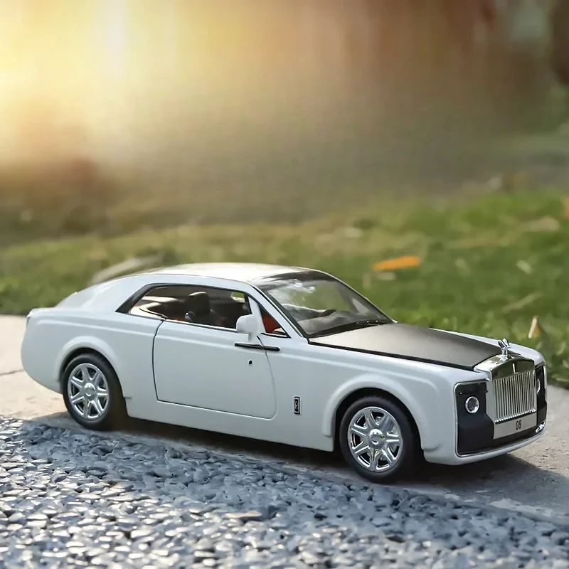 

Модель литая автомобиля в масштабе 1:24 Rolls Royce Huiying Phantom из сплава, металлическая Игрушечная модель автомобиля, модель из коллекции с принтом, подарок для детей, A251