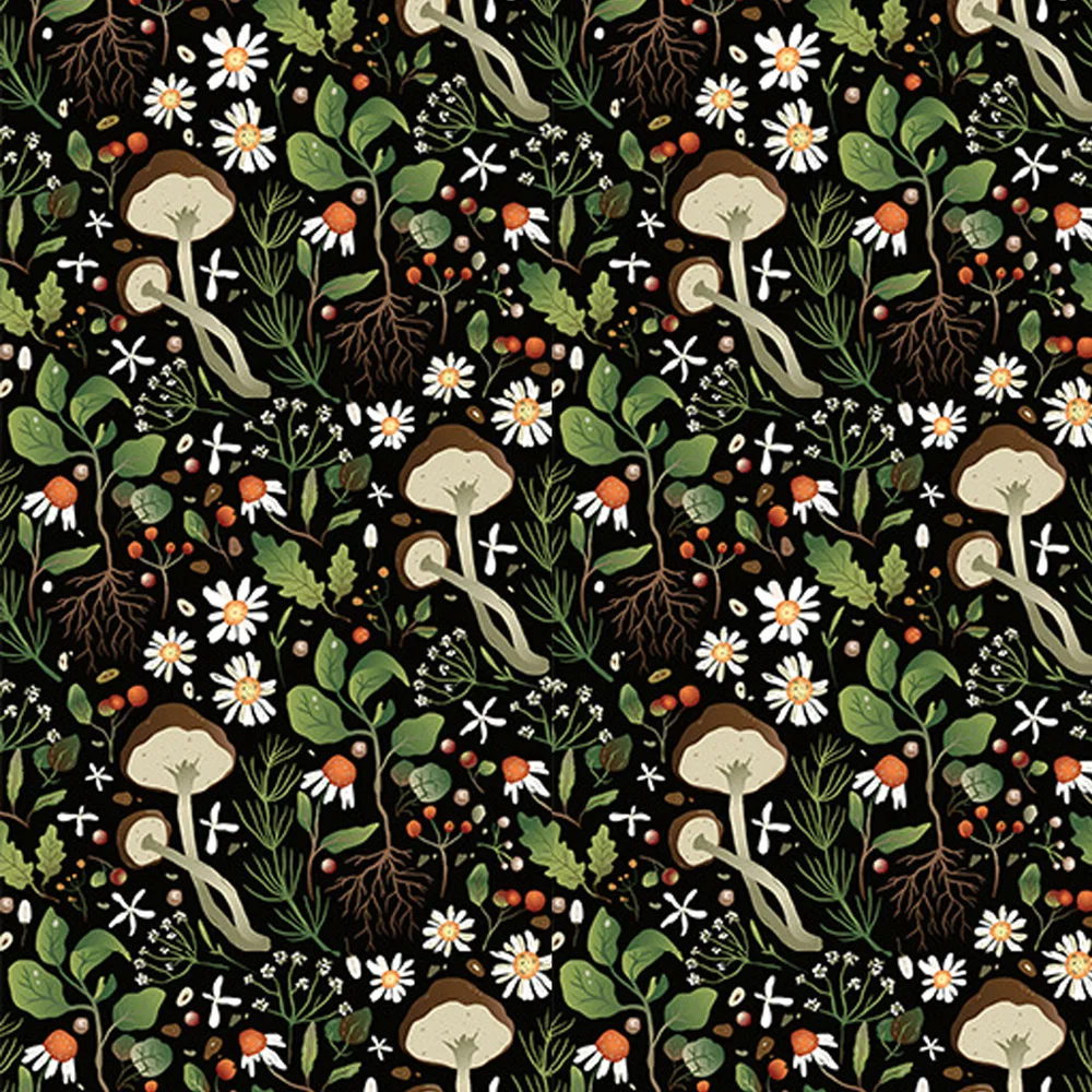 Watercolor Wild Flower Wallpaper Daisy Floral Mushroom Contact Paper Waterproof Self Adhesive Furniture Wall Stickers Home Decor