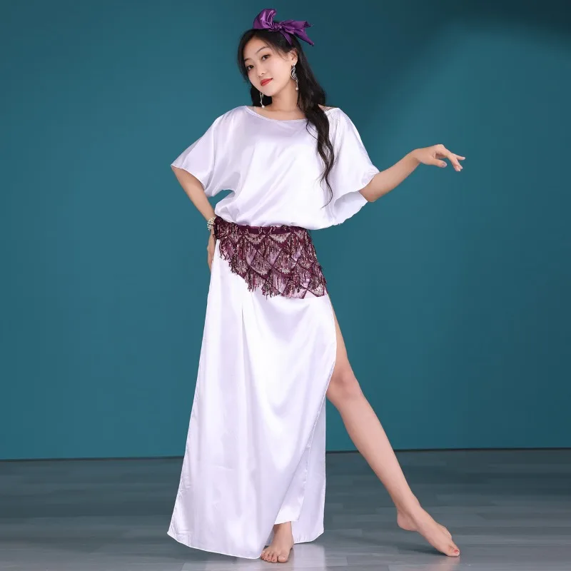 

Индивидуальный народный белый халат Baladi, костюмы для танца живота, комплект тренировочного наряда, платье для выступлений Shaabit T5516 + 3116