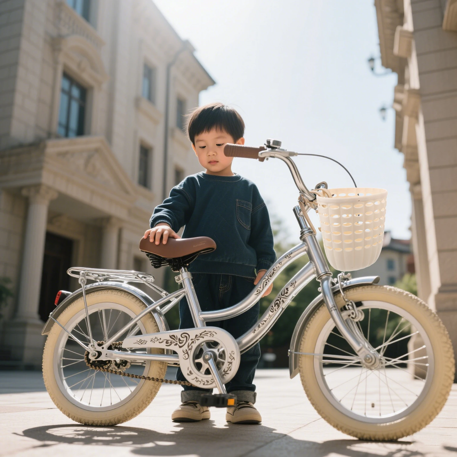 

2 Pcs Children's Bicycle Basket Bike for Girls Decoration Accessories Kids Container Front
