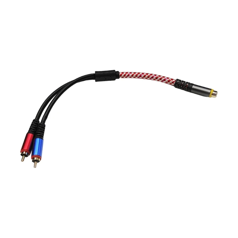 652F Cable Sound Cord Anti Nylon Braided Cable Vehicle Modification Part for Amplifier Home Cinemas