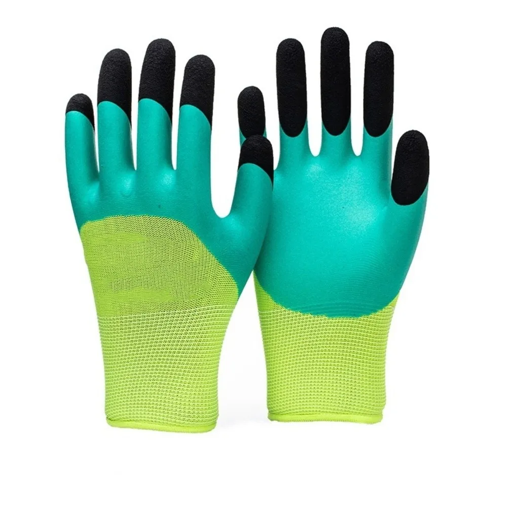 5pairs Disposable Nitrile Gloves Full Finger Anti Slip Safety Work Gloves Garden Gloves Industrial Protective Gloves