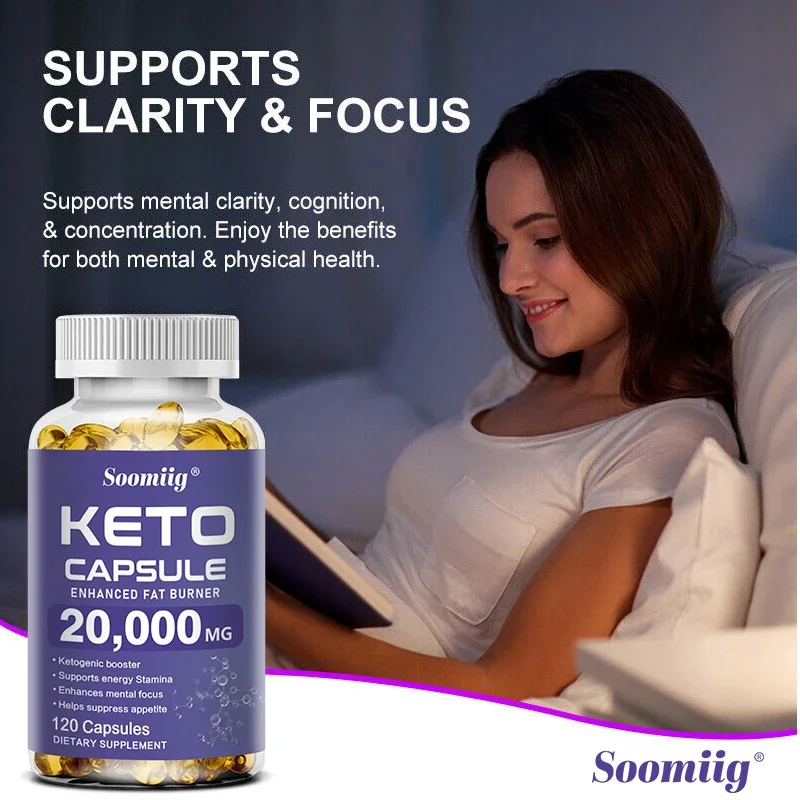 Soomiig Keto Capsules, Burn Fat, Suppress Appetite, Reduce Belly and Leg Fat, Beauty and Health Care Product