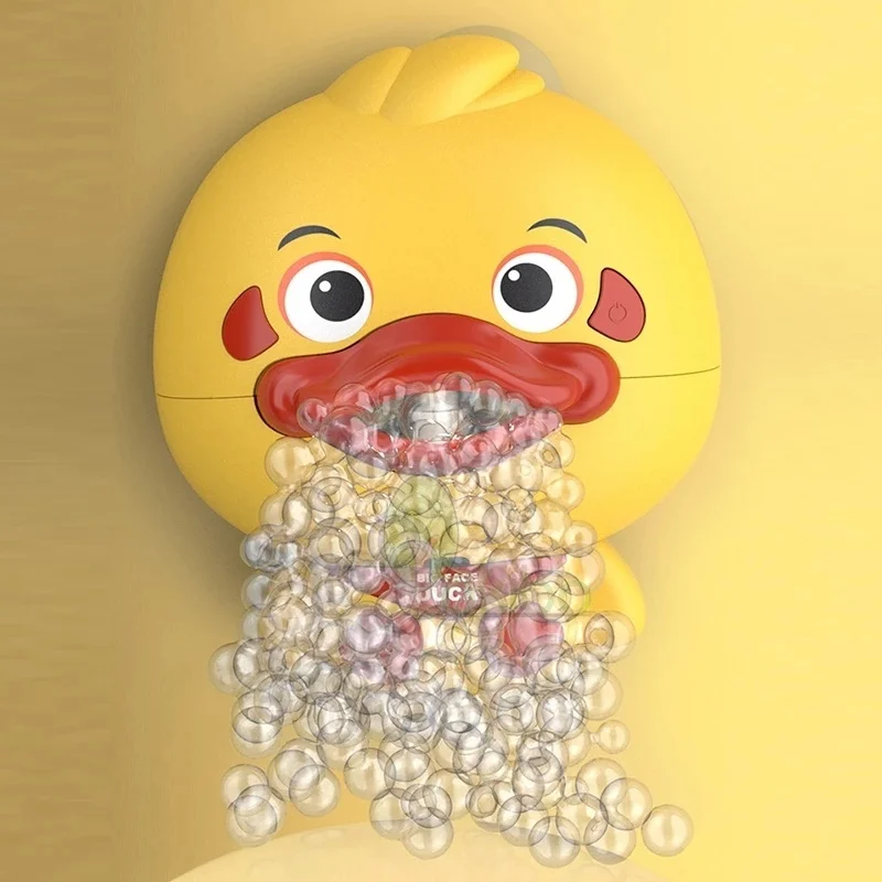 Baby Bath Toys Bubble Machine Duck Music Kids Bath Toy Bathtub Automatic Bubble
