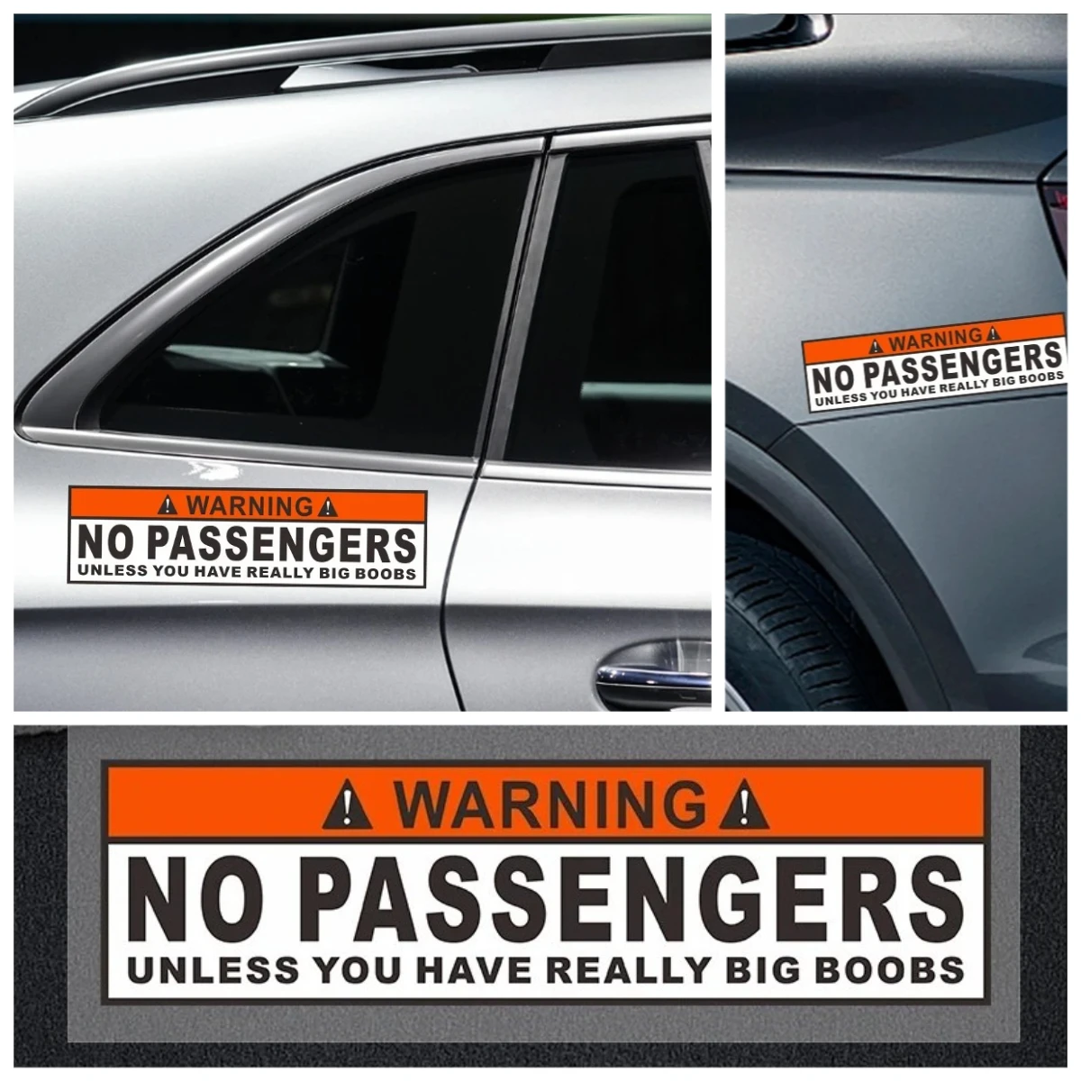 

Fun Warning Stickers PVC Vinyl The Whole Body Car Decals Waterproof Glue Sticker