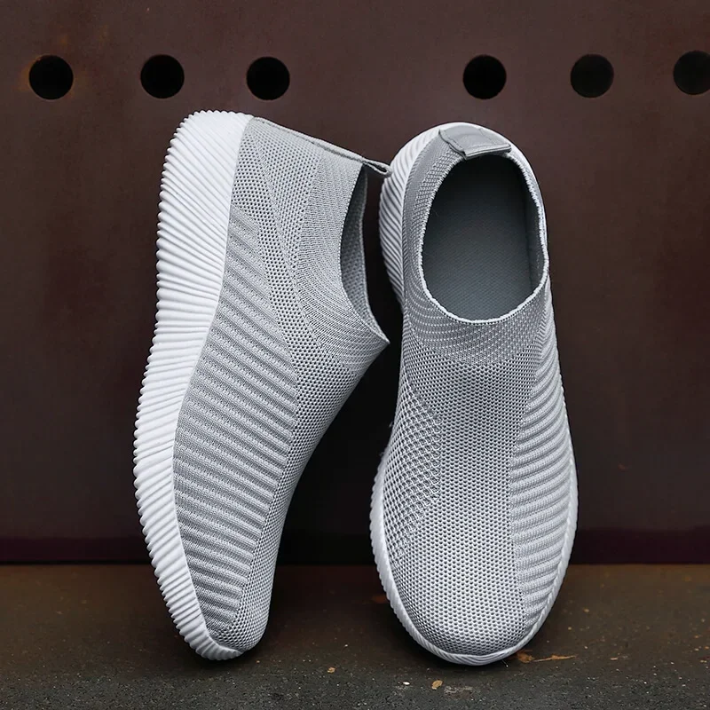 Women Vulcanized Shoes High Quality Women Sneakers Slip on Flats Shoes Women Loafers Plus Size 42 Walking Flat