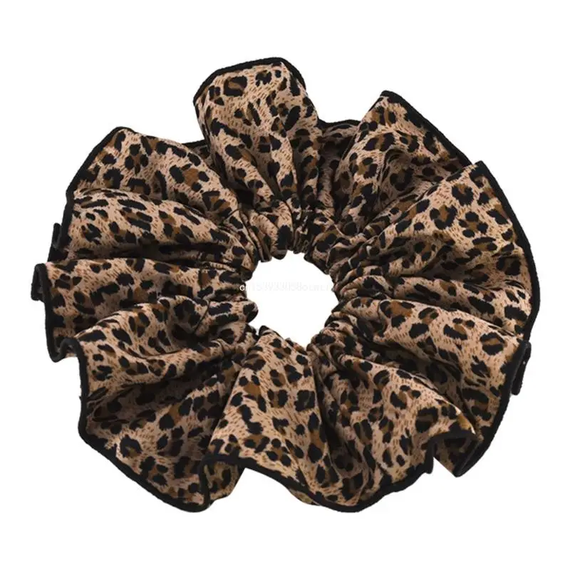 

French Leopard Scrunchy Female Aesthetic Hair Scrunchies Party Hair Accessories Dropship